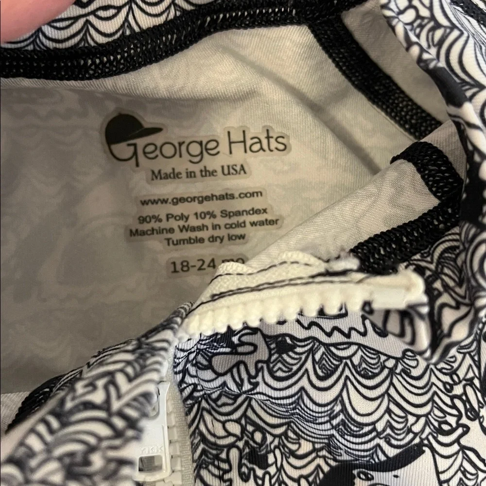 George Hats 18-24 Mnths Kids Shark Print Short Sleeve Rash Guard Swimsuit